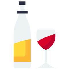 wine flat icon