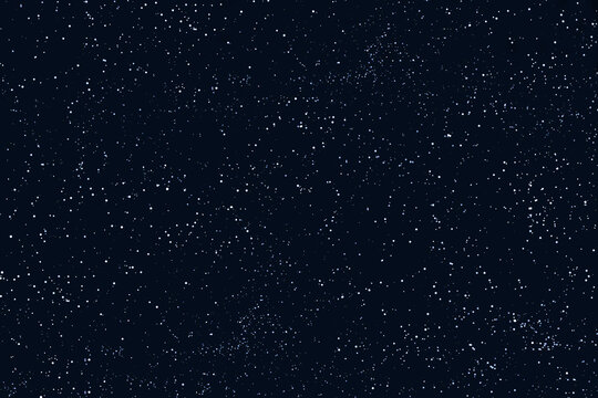 Starry night sky. Dark blue night sky with stars. Galaxy space background. © Maliflower73