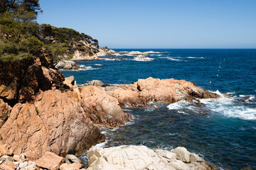 Rocky beach, seascape in Costa Brava, Spain