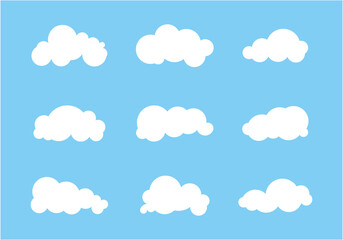 Set of cloud vector illustration