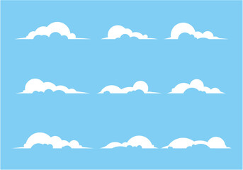Set of cloud vector illustration