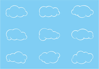 Set of cloud vector illustration