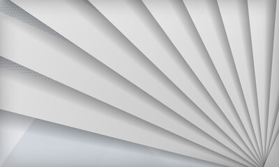 Obraz premium White abstract dimension papercut layer background.