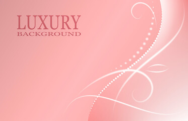 Luxurious pink background with flowing white lines.