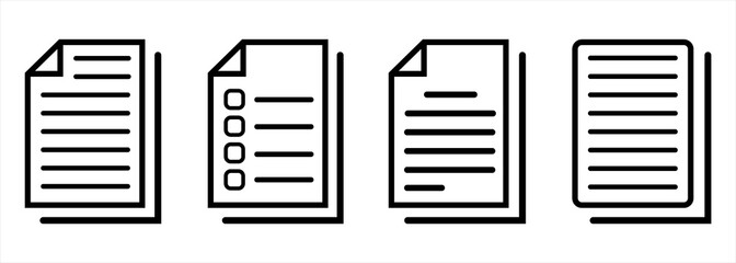 Document with approval check mark icon, quality sign.	