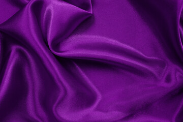 Purple fabric cloth texture for background and design art work, beautiful crumpled pattern of silk or linen.