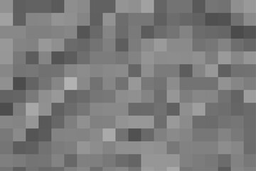 Abstract pixel gray background. Vector geometric texture of square grey pixels. A backing of mosaic squares. Vector illustration