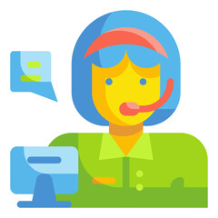 callcenter flat icon