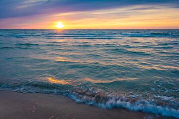 Sonnenuntergang am Ostsee Strand 