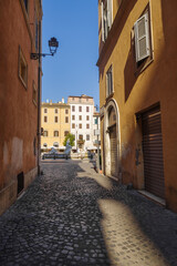 Street of the historic center of Rome