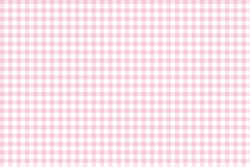 Pink gingham check fabric texture - obrazy, fototapety, plakaty
