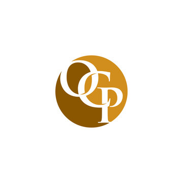 Letter O, C, and P logo design. OCP and Circle Vector illustration.