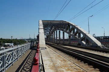 Fototapeta na wymiar railway bridge over river