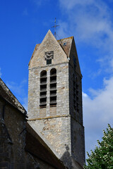 Fototapeta na wymiar Blandy les Tours, France - august 21 2020 : the Saint Maurice church