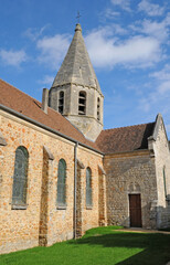 Fototapeta na wymiar Brueil en Vexin, France - april 3 2017 : Saint Denis church