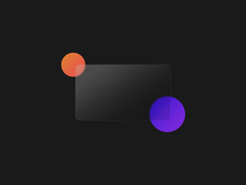 Glass morphism graphic (dark mode)