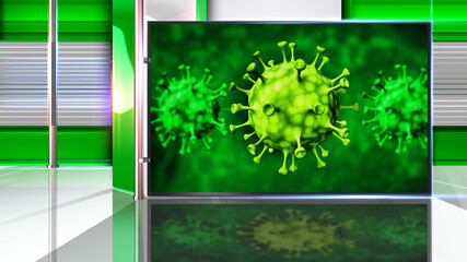 Corona Virus Background, 

3D rendering background is perfect for any type of news or information presentation. The background features a stylish and clean layout 