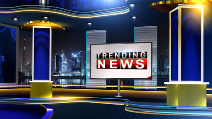 3D rendering background is perfect for any type of news or information presentation. The background features a stylish and clean layout 