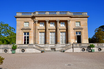 Versailles; France - september 22 2020 : the Petit Trianon in the Marie Antoinette estate