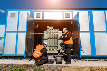 Execution of electrical measuring works on the power transformer