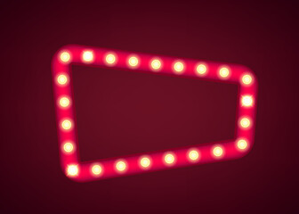 Obraz premium Poster with illuminated frame for a text