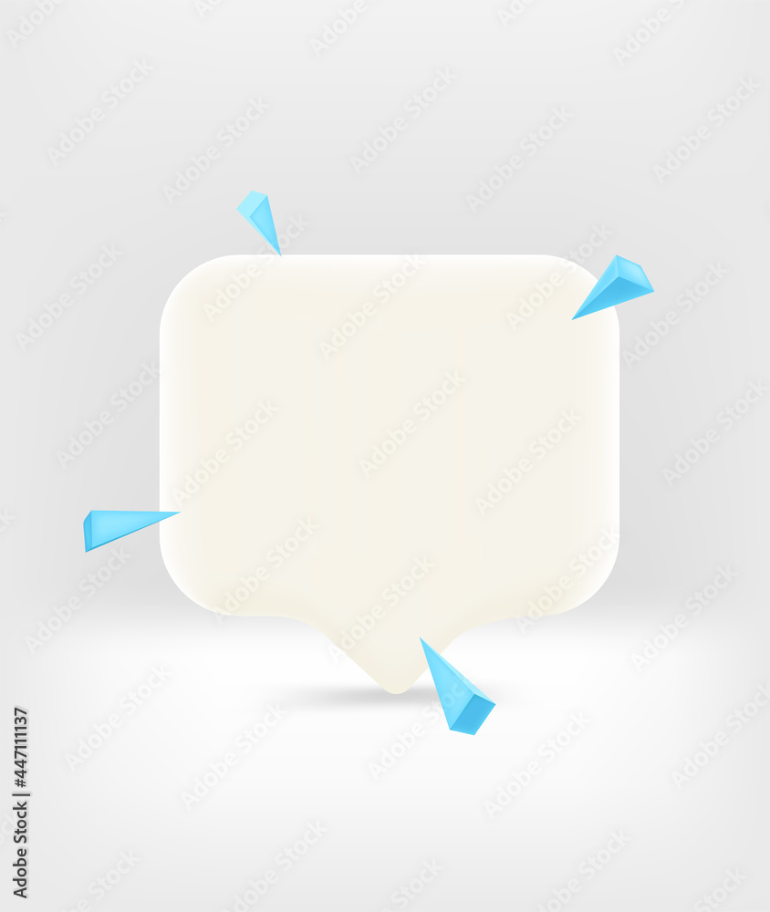 Poster Speech cloud with copy space. Template for a text