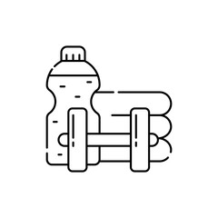 Physical activity line color icon. Diabetes treatment concept. Pharmacy.