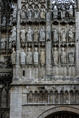 Fragment of Cathedral Notre Dame of Rouen (Cathedrale de Notre-Dame, 1202 - 1880). Rouen, Seine-Maritime department, Upper Normandy, France.