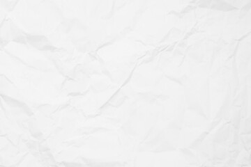 Texture of white crumpled paper for background.