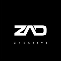 ZAD Letter Initial Logo Design Template Vector Illustration - obrazy, fototapety, plakaty