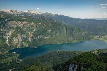 Slowenien See Berge Alpen Panorama Wandern