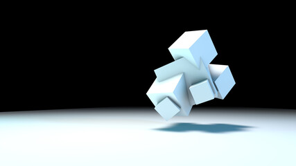 cubes are an abstract form , a clot is a union of forms
