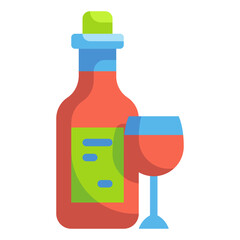 wine flat icon