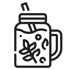 herbal line icon