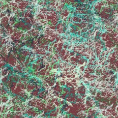 Seamless pattern of abstract textural elements on a burgundy background for textiles.