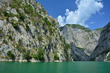 Koman Lake - reservoir built on Drin river.