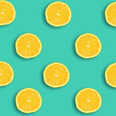 lemons and their parts isolated on a solid background. seamless pattern 