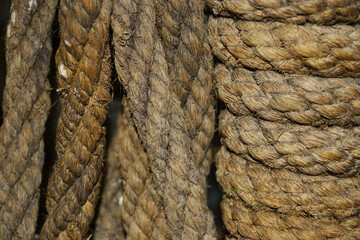 large size ropes that form backgrounds and textures