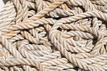 Fototapeta premium large size ropes that form backgrounds and textures