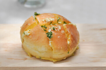 cheese bun, mozzarella cheese bun or bun with cheese stuffed