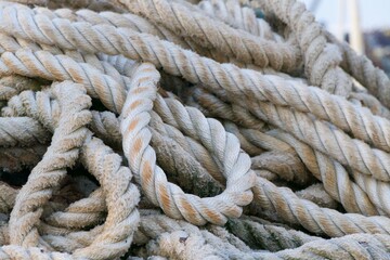 large size ropes that form backgrounds and textures