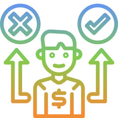 decision gradient icon