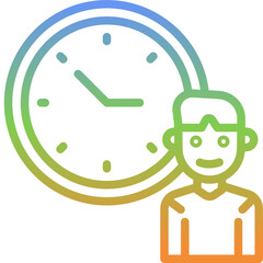 time management gradient icon