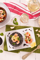 Squid ink risotto.