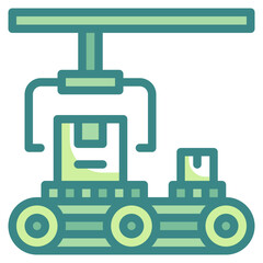 conveyor blue line icon