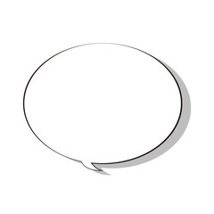 マンガみたいな丸い吹き出し(影あり)