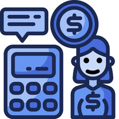 accountant Two Tone icon