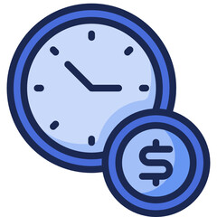 time is money Two Tone icon