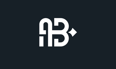 Initial AB Logo, combination of the letters A and B to form a bow, usable for brand, business, personal, and company logos , flat design logo template, vector illustration - obrazy, fototapety, plakaty