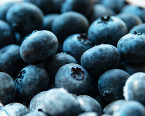 Fresh blueberries natural fruit background